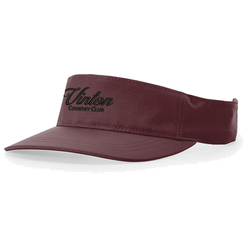 Vinton Country Club Richardson IGNITE LIGHT golf visor-Maroon