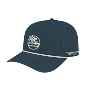 Vinton Country Club ICON performance rope golf cap-Navy/White