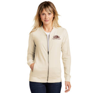 Virdi Sport Tek Ladies Lightweight French Terry Bomber jacket – ECRU