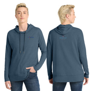 VIS Women Featherweight French Terry Hoodie Tee-Washed Indigo