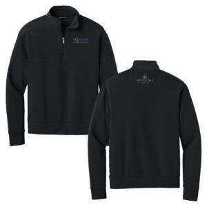 VIS Mercer and Mettle Men Linear Texture 1/4-Zip-Deep Black