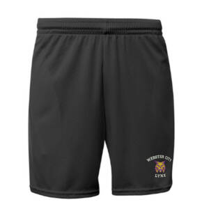 Webster City Lynx A4 7″ Flatback Mesh shorts  with side pockets Men-Black