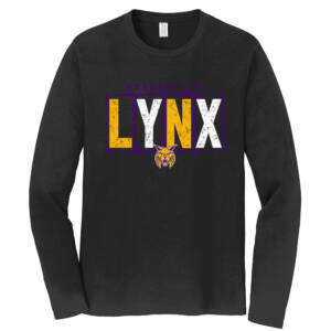 Webster City Lynx Unisex Cotton Fan Favorite Long Sleeve Tee-Black