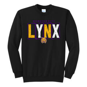 Webster City Lynx Unisex Fleece Crewneck Sweatshirt-Black