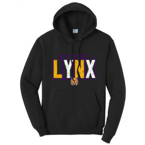 Webster City Lynx Unisex Fleece Hooded Sweatshirt-Black