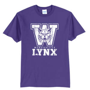 Webster City Lynx Unisex Short Sleeve Tee-Purple