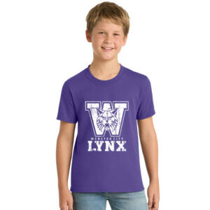 Webster City Lynx Youth Short Sleeve Tee-Purple