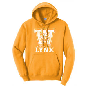 Webster City Lynx Unisex Fleece Hooded Sweatshirt-Gold