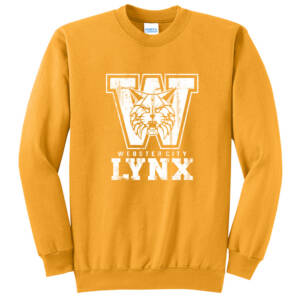 Webster City Lynx Unisex Fleece Crewneck Sweatshirt-Gold