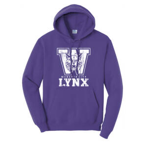 Webster City Lynx Unisex Fleece Hooded Sweatshirt-purple