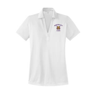 Webster City Lynx Port Authority Ladies Performance Fine Jacquard Polo-White