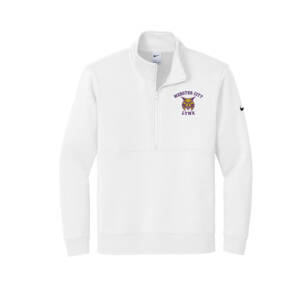 Webster City Lynx Nike Club Fleece Sleeve Swoosh 1/2-Zip Men-White