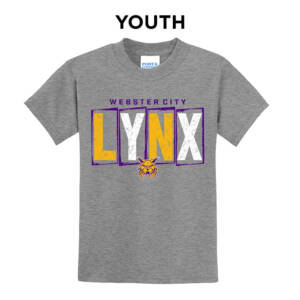 Webster City Lynx Youth Short Sleeve Tee-Athletic Heather