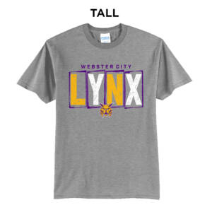 Webster City Lynx Tall Short Sleeve Tee-Athletic Heather