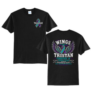 Wings for Tristan Unisex Short Sleeve Tee-Black