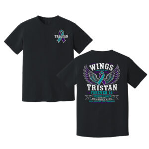 Wings for Tristan Comfort Colors Pigment Dyed Short Sleeve Shirt Unisex-Black