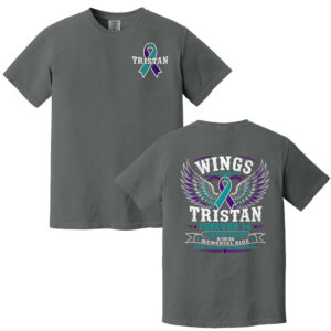 Wings for Tristan Unisex Comfort Colors Pigment Dyed Short Sleeve Shirt-Pepper