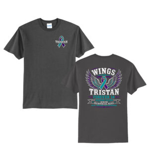 Wings for Tristan Unisex Short Sleeve Tee-Charcoal