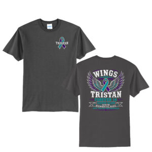 Wings for Tristan Tall Short Sleeve Tee-Charcoal