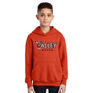 WDM Valley Bands Youth Fleece Hooded Sweatshirt-Orange