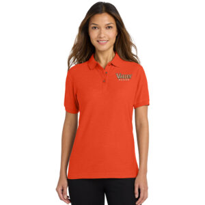 WDM Valley Bands Port Authority Ladies Silk Touch Polo-Orange