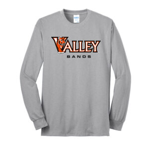 WDM Valley Bands Unisex Cotton Long Sleeve Core Blend T Shirt – Ash