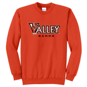 WDM Valley Bands Unisex Core Fleece Crewneck Sweatshirt -Orange