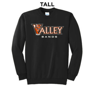 WDM Valley Bands Tall Fleece Crewneck Sweatshirt-Black
