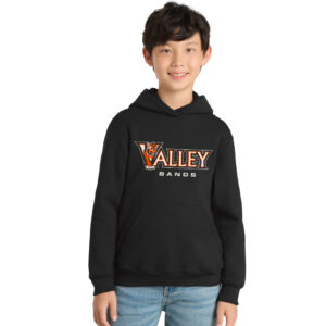WDM Valley Bands Youth Fleece Hooded Sweatshirt-Black