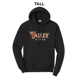 WDM Valley Bands Tall Fleece Hooded Sweatshirt-Black