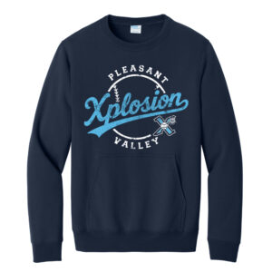 PV Xplosion Unisex Core Fleece Crewneck Pocket Sweatshirt – TrueNavy