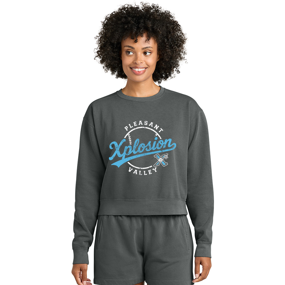 PV Xplosion Comfort Colors Women’s Mid Length Crewneck Sweatshirt - Pepper