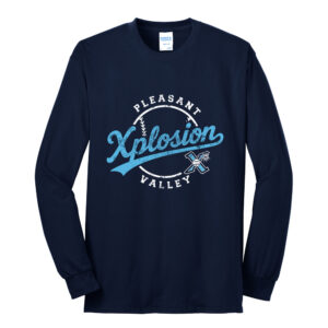PV Xplosion Unisex Long Sleeve Core Blend T Shirt – Navy