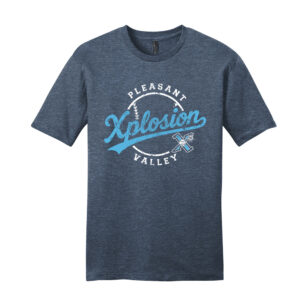 PV Xplosion District Unisex Premium ring spun cotton Tee- HeatherNavy