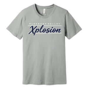 PV Xplosion Bella Canvas Unisex Short Sleeve  combed and ring spun cotton T Shirt  – Silver