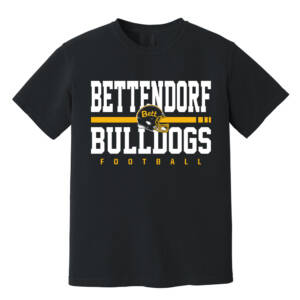 Bettendorf HS Football Comfort Colors Heavyweight Ring Spun Tee-Black