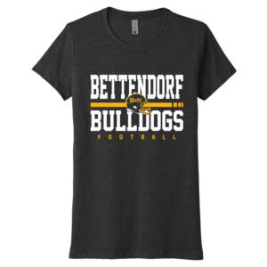 Bettendorf HS Football Next Level Women’s Triblend Tee-Vintage Black