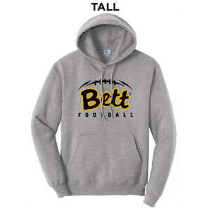 Bettendorf HS Football TALL Hooded Sweatshirt-Athletic Heather