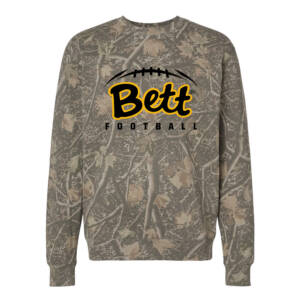 Bettendorf HS Football Heavyweight Crewneck Sweatshirt-Deadwood Tree Camo