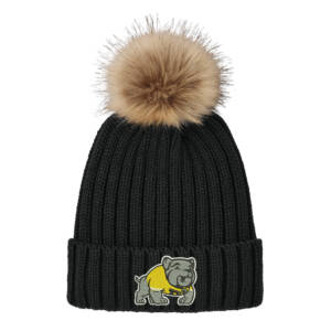 Borlaug Elementary Port Authority Faux Fur Pom Beanie – DeepBlack