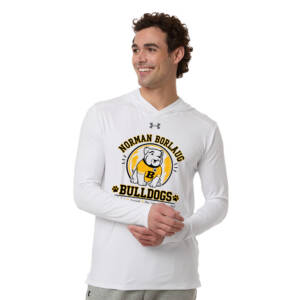 Borlaug Elementary Under Armour Mens Team Vanish Performance Hoodie -White