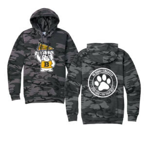 Borlaug Elementary Unisex  Core Fleece Camo Pullover Hooded Sweatshirt – BlackHeather