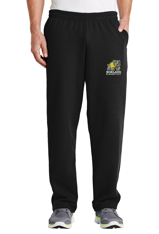Borlaug Elementary Men Open Bottom Classic Sweatpant - Black