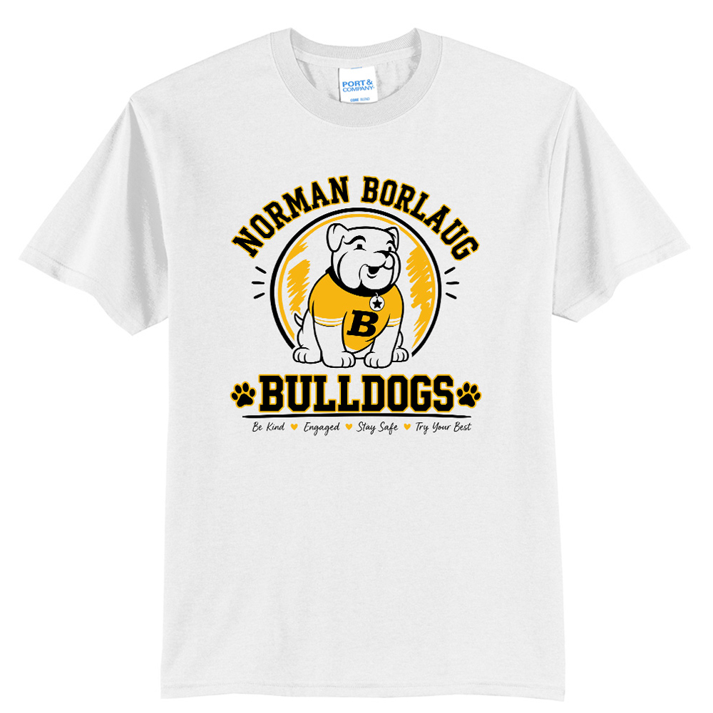 Borlaug Elementary Unisex Short Sleeve Tee -White