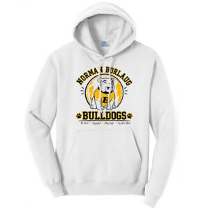 Borlaug Elementary Unisex Classic Core weight Cozy Pullover Hooded Sweatshirt – White