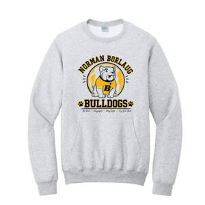 Borlaug Elementary Unisex Core Fleece Crewneck Pocket Sweatshirt -Ash