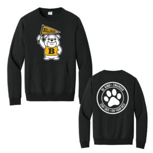 Borlaug Elementary Unisex Core Fleece Crewneck Pocket Sweatshirt – Black