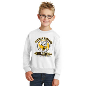 Borlaug Elementary Youth Crewneck Sweatshirt – White
