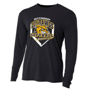 Bett Lil Dawgs SB Adult Cooling Performance long sleeve Crew Tee-Black