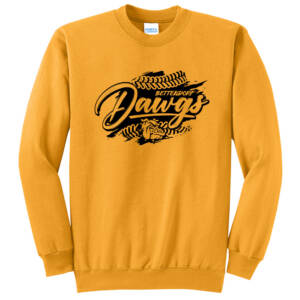 Bett Lil Dawgs SB Unisex Fleece Crewneck Sweatshirt-Gold